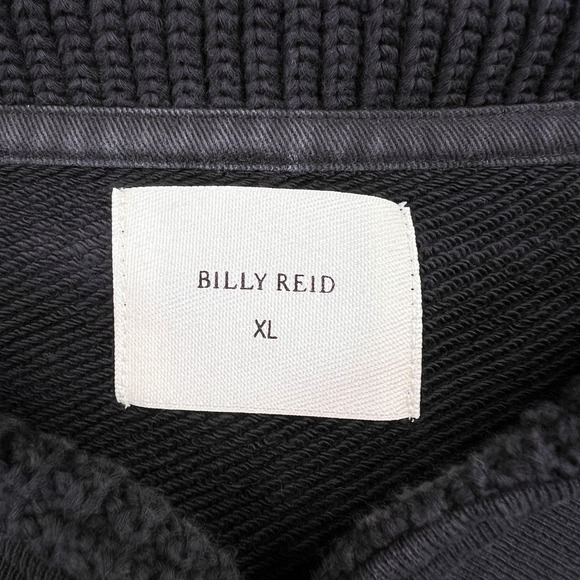 Billy Reid Shiloh Shawl Collar Pullover Sweatshirt Men XL Black Cotton Heritage - Picture 3 of 9